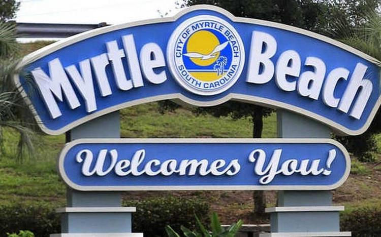 Myrtle Beach Welcome Sign Istagrammable location