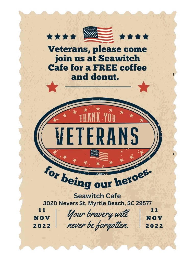 seawitch cafe veterans day