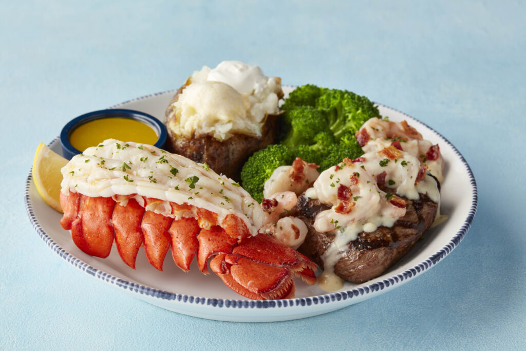 Lobster and Shrimp Topped Sirloin
